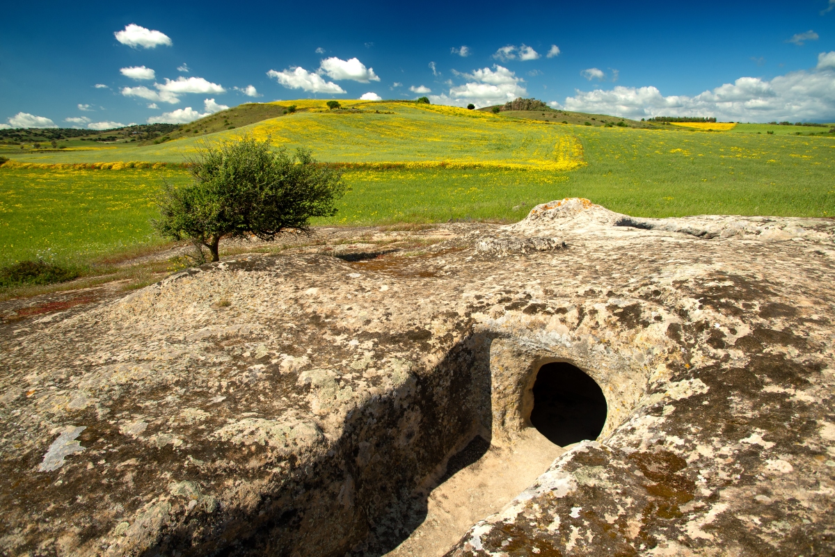 先史時代のサルディーニャ島の葬送の伝統：ドムス・デ・ヤナス