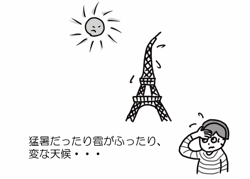 猛暑だったり雹がふったり、変な天候・・・